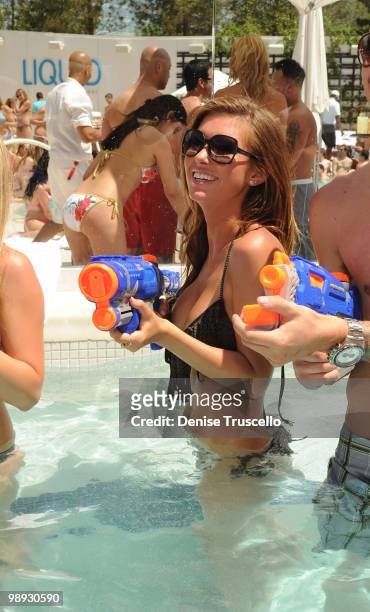 Audrina Patridge celebrates her birthday at Liquid Pool at Aria in CityCenter on May 8, 2010 in Las Vegas, Nevada.