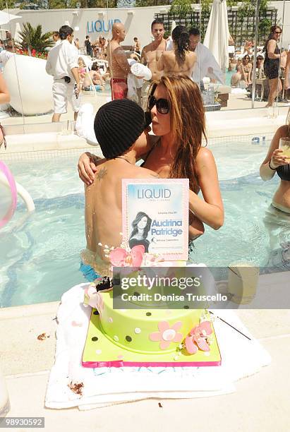 Ryan Cabrera celebrates Audrina Patridge's birthday at Liquid Pool at Aria in CityCenter on May 8, 2010 in Las Vegas, Nevada.