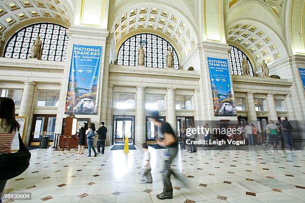 Train enthusiasts celebrate their love of the railway during National Train Day events at Union Station on May 8, 2010 in Washington, DC.