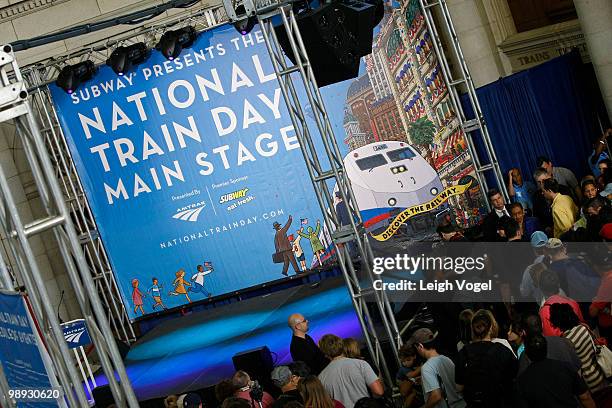 Train enthusiasts celebrate their love of the railway during National Train Day events at Union Station on May 8, 2010 in Washington, DC.