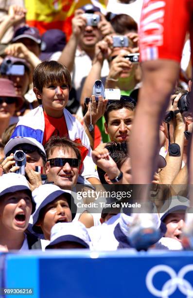 Mountain Bike, Athens Illustration Illustratie, Supporters Fans, Absalon Julien Gold Medal Medaille D'Or Gouden Medaille Men Cross Country, Hommes ,...