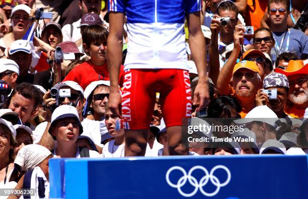 Mountain Bike, Athens Illustration Illustratie, Supporters Fans, Absalon Julien Gold Medal Medaille D'Or Gouden Medaille Men Cross Country, Hommes ,...