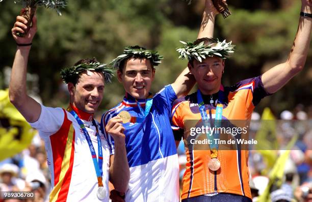 Mountain Bike, Athens Hermida Jose Antonio Silver Medal Medaille D'Argent Zilveren Medaille, Absalon Julien Gold Medal Medaille D'Or Gouden Medaille,...