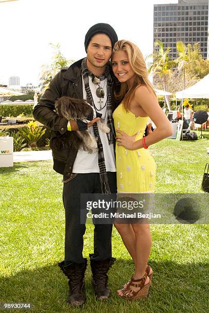 Actor Cody Longo and actress Cassie Scerbo attend day 2 of GroVia and Celebrity Parents Celebrate at Annual Dog and Baby Buffet at Hyatt Regency...