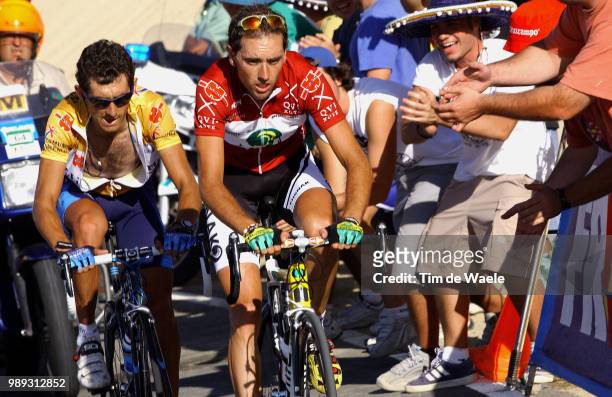 Tour Of Spain 2004Perez Santiago , Heras Roberto Yellow Jersey Maillot Jaune Gele Truistage Etape Rit 17 : Plasencia - Estacion De Esqui La Covatilla...
