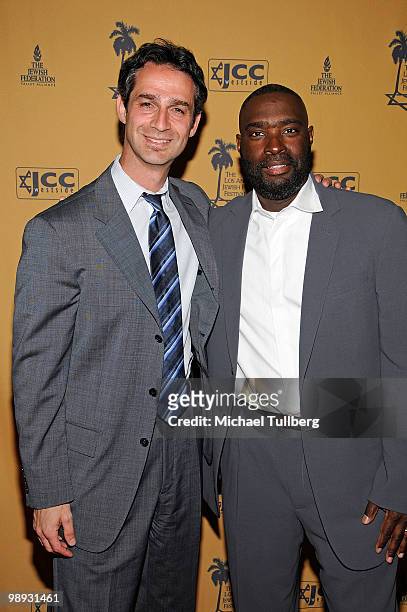 Israeli Consul General Jacob Dayan and director Antwone Fisher arrive at the Opening Night Gala for the 5th Annual Los Angeles Jewish Film Festival...