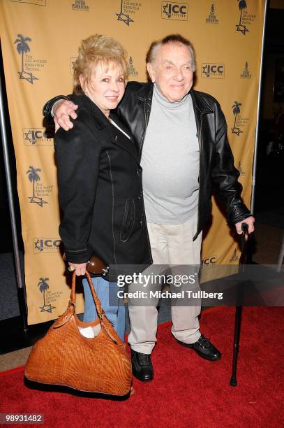 Actor Jack Carter arrives with wife Roxanne at the Opening Night Gala for the 5th Annual Los Angeles Jewish Film Festival on May 8, 2010 in Beverly...