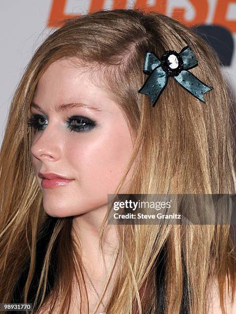 Musician Avril Lavigne arrives at the 17th Annual Race to Erase MS event co-chaired by Nancy Davis and Tommy Hilfiger at the Hyatt Regency Century...