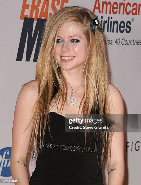 Musician Avril Lavigne arrives at the 17th Annual Race to Erase MS event co-chaired by Nancy Davis and Tommy Hilfiger at the Hyatt Regency Century...