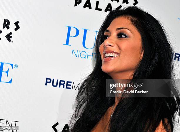 Singer Nicole Scherzinger arrives to host an evening at the Pure Nightclub at Caesars Palace on May 8, 2010 in Las Vegas, Nevada.