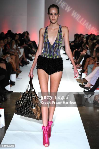 Model wears designer Matthew Williamson on the runway at the 2nd Annual Genlux Britweek Designer Of The Year Fashion Awards And Show at Smashbox...