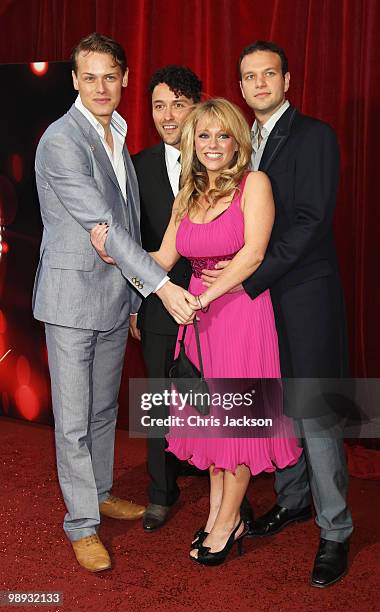 Actors Sam Heughan, Richard Mylan, Sophie Abelson, David Sturzaker attend the 2010 British Soap Awards held at the London Television Centre on May 8,...