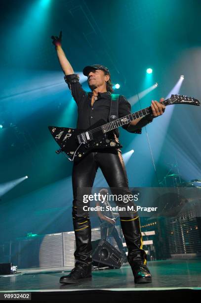 Matthias Jabs of Scorpions performs on stage at Olympiahalle on May 8, 2010 in Munich, Germany.