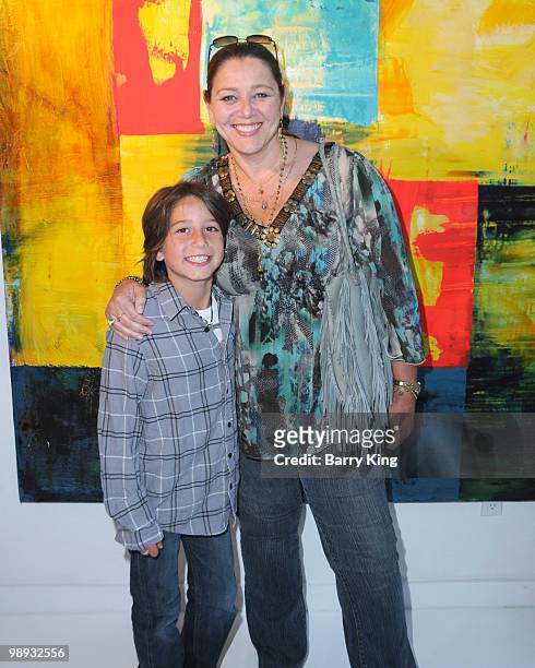 Actress Camryn Manheim and son Milo attend Venice Magazine's VIP Reception For Venice Art Walk at Dogtown Station on May 8, 2010 in Venice,...