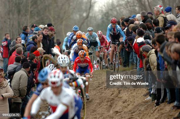 Wc Koksijde Illustration Illustratie, Peleton Peloton, Sable Sand Zand, Public Fans Supporters, Nijs Nys Sven , Groenendaal Richard World Cup, Coupe...