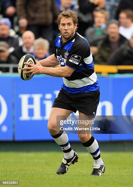 Butch James of Bath in action during the Guinness Premiership match between Bath and Leeds Carnegie on May 8, 2010 in Bath, England.