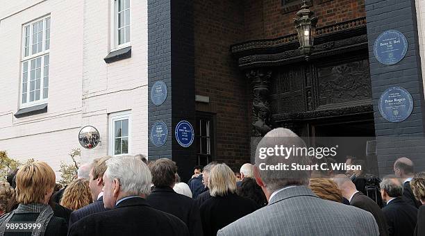 General view of a plaque unveiling for the late actor, Sir John Mills at Pinewood Studios on May 9, 2010 in London, England.