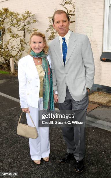 Juliet Mills and Maxwell Caulfield attend a plaque unveiling for the late actor, Sir John Mills at Pinewood Studios on May 9, 2010 in London, England.