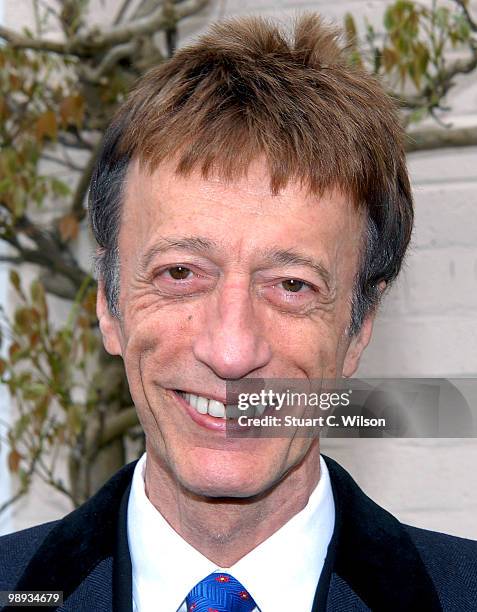 Robin Gibb attends a plaque unveiling for Sir john Mills at Pinewood Studios on May 9, 2010 in London, England.