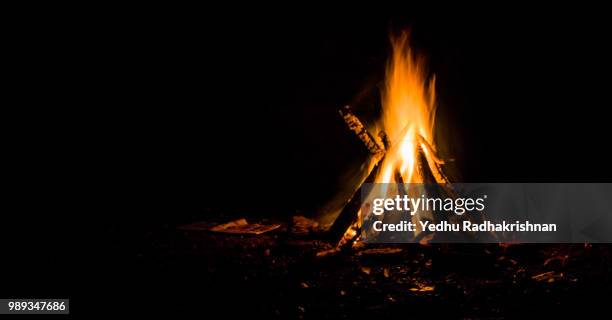 campfire - bonfire stock pictures, royalty-free photos & images