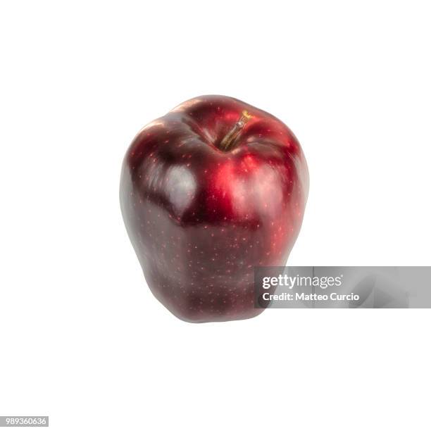 red royal gala apple on white background - gala apple stock pictures, royalty-free photos & images