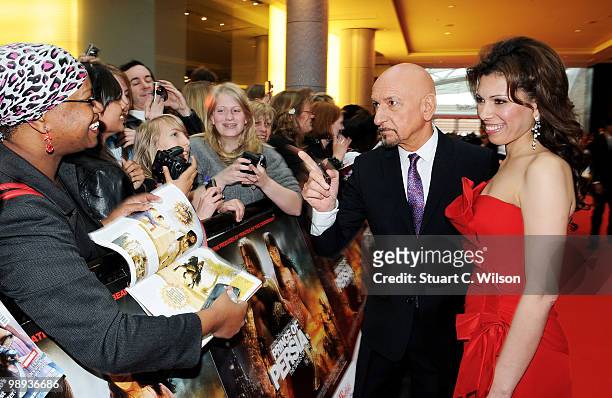 Sir Ben Kingsley and wife Daniela Lavender attend the World Premiere of 'Prince of Persia: The Sands of Time' at the Vue Westfield on May 9, 2010 in...