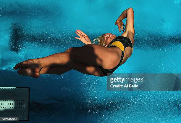 Jaele Patrick of Australia dives during the Women's 3 Meter Springboard Final at the Fort Lauderdale Aquatic Center during Day 4 of the AT&T USA...