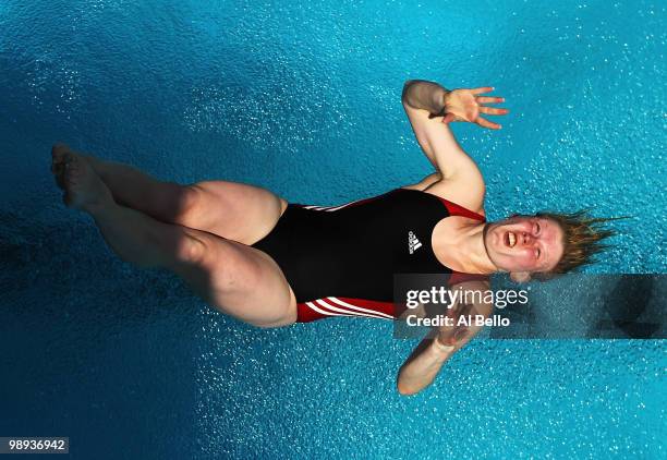 Katja Dieckow of Germany dives during the Women's 3 Meter Springboard Final at the Fort Lauderdale Aquatic Center during Day 4 of the AT&T USA Diving...