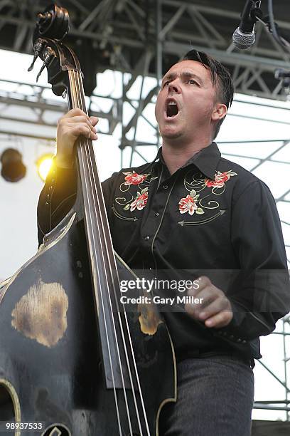 Musician Jonny Bowler performs in concert with Buzz Campbell & Hot Rod Lincoln during the Texas Revival Festival at the Nutty Brown Amphitheater on...