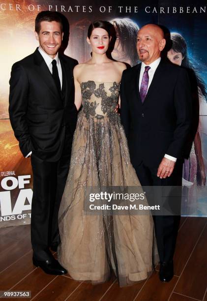 Jake Gyllenhaal, Gemma Arterton and Sir Ben Kingsley attend the World film premiere of 'Prince Of Persia', at Vue Westfield on May 9, 2010 in London,...