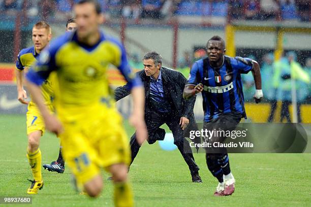 Internazionale Milano Head Coach Jose Mourinho during the Serie A match between FC Internazionale Milano and AC Chievo Verona at Stadio Giuseppe...