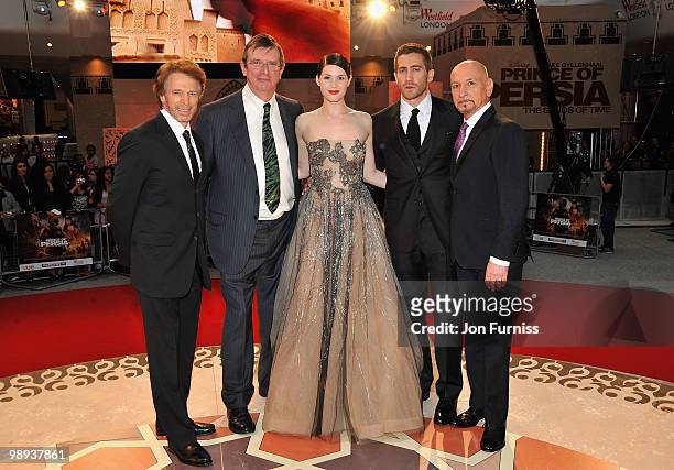 Producer Jerry Bruckheimer, director Mike Newell and actors Gemma Arterton, Jake Gyllenhaal and Sir Ben Kingsley attend the 'Prince Of Persia: The...