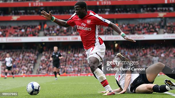 Emmanuel Eboue of Arsenal during the Barclays Premier League match between Arsenal and Fulham at The Emirates Stadium on May 9, 2010 in London,...