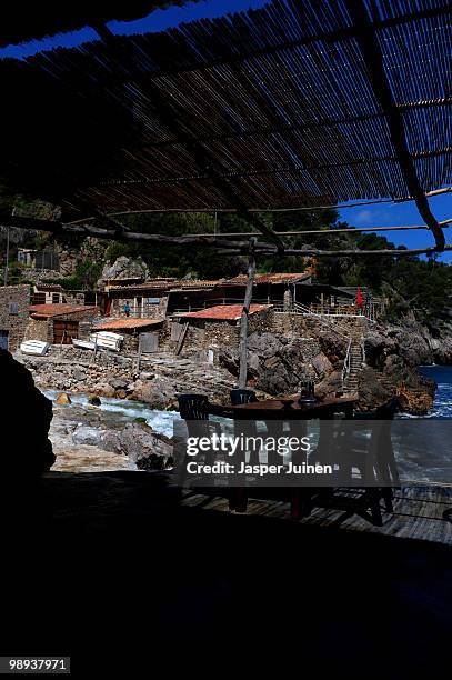 View of the Ca's Patro March restaurant at the picturesque Cala de Deya on May 6, 2010 in Palma de Mallorca, Spain.