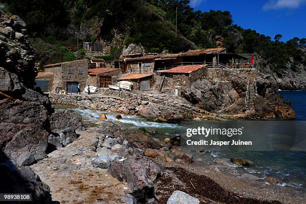 View of the Ca's Patro March restaurant at the picturesque Cala de Deya on May 6, 2010 in Palma de Mallorca, Spain.