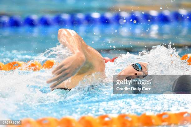 Cate Campbell competes in the morning 100m Freestyle heats during the 2018 Hancock Prospecting Pan Pacific Championship Trials at SA Aquatic and...