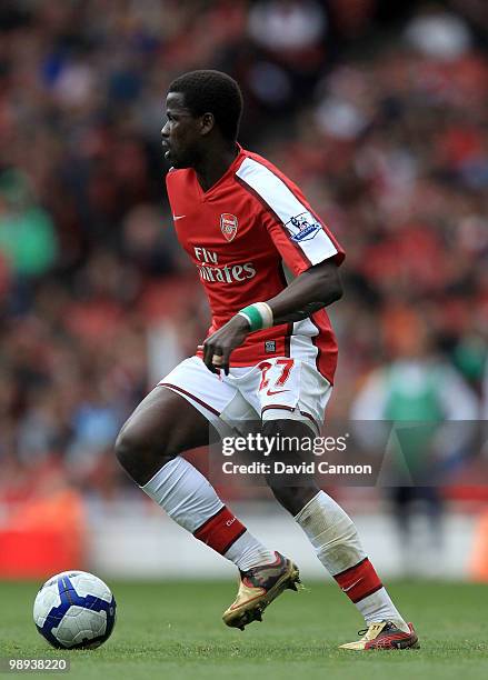 Emmanuel Eboue of Arsenal during the Barclays Premier League match between Arsenal and Fulham at The Emirates Stadium on May 9, 2010 in London,...