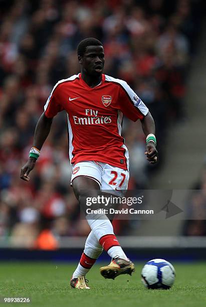 Emmanuel Eboue of Arsenal during the Barclays Premier League match between Arsenal and Fulham at The Emirates Stadium on May 9, 2010 in London,...