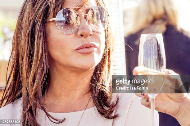 German actress Simone Thomalla during the Ladies Dinner at Hotel De Rome on July 1, 2018 in Berlin, Germany.