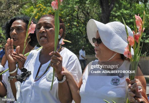 The mother of deceased dissident Orlando Zapata, Reina Luisa Tamayo , and Laura Polla leader of Ladies in White -- the wives and mothers of political...