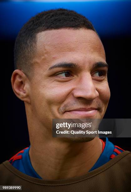 Rodrigo of Spain looks on prior the 2018 FIFA World Cup Russia Round of 16 match between Spain and Russia at Luzhniki Stadium on July 1, 2018 in...