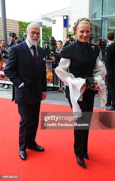 Prince Michael of Kent and Princess Michael of Kent attend the World Premiere of Disney's 'Prince Of Persia: The Sands Of Time' at Vue Westfield on...