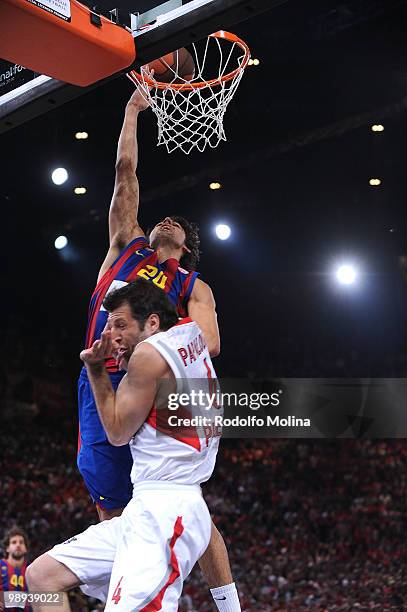 Victor Sada, #24 of Regal FC Barcelona in action during the Euroleague Basketball Final Four Final Game between Regal FC Barcelona vs Olympiacos at...