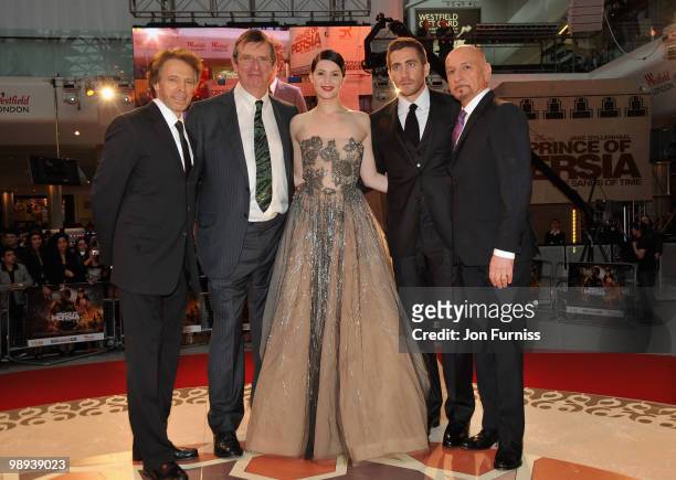 Producer Jerry Bruckheimer, director Mike Newell and actors Gemma Arterton, Jake Gyllenhaal and Sir Ben Kingsley attend the 'Prince Of Persia: The...