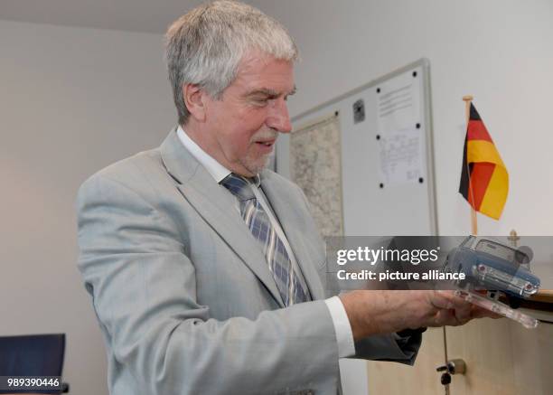 Ekhard Zinke, President of the Federal Office of Motor Vehicles , stands in his office in Flensubrg, Germany, 8 December 2017. 60 years ago, on 2...