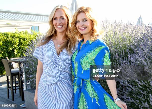 Angela Finger-Erben and Eva Imhof during the Ladies Dinner at Hotel De Rome on July 1, 2018 in Berlin, Germany.