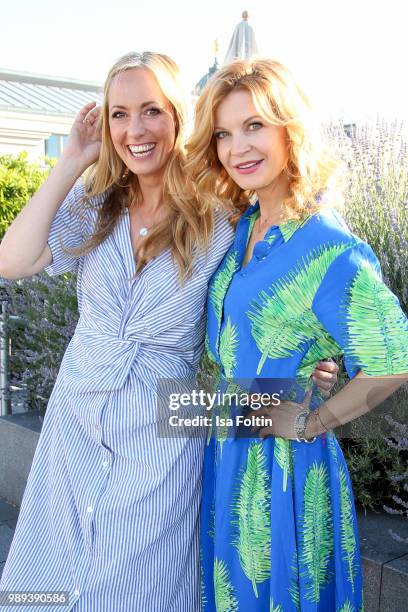 Angela Finger-Erben and Eva Imhof during the Ladies Dinner at Hotel De Rome on July 1, 2018 in Berlin, Germany.