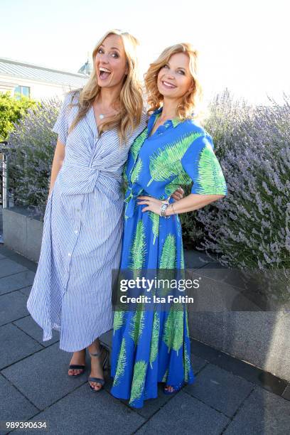 Angela Finger-Erben and Eva Imhof during the Ladies Dinner at Hotel De Rome on July 1, 2018 in Berlin, Germany.