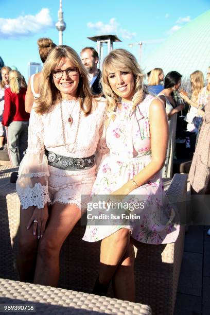 German actress Maren Gilzer and German singer Annemarie Eilfeld during the Ladies Dinner at Hotel De Rome on July 1, 2018 in Berlin, Germany.