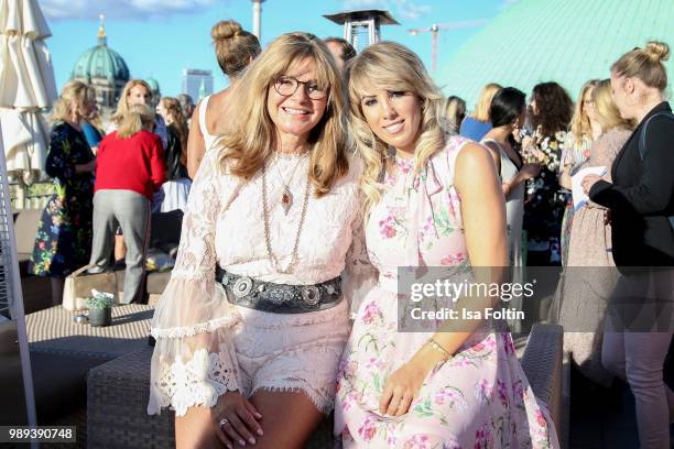 German actress Maren Gilzer and German singer Annemarie Eilfeld during the Ladies Dinner at Hotel De Rome on July 1, 2018 in Berlin, Germany.